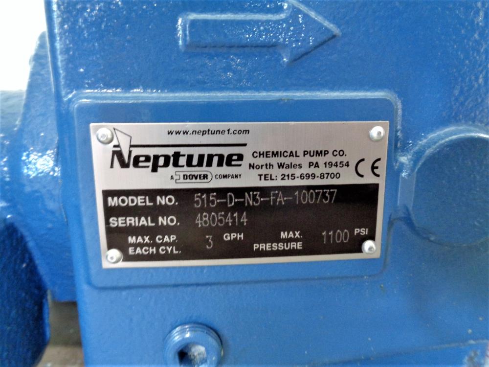 Neptune Metering Pump 3 GPH, 1100 PSI, Model# 515-D-N3-FA-100737